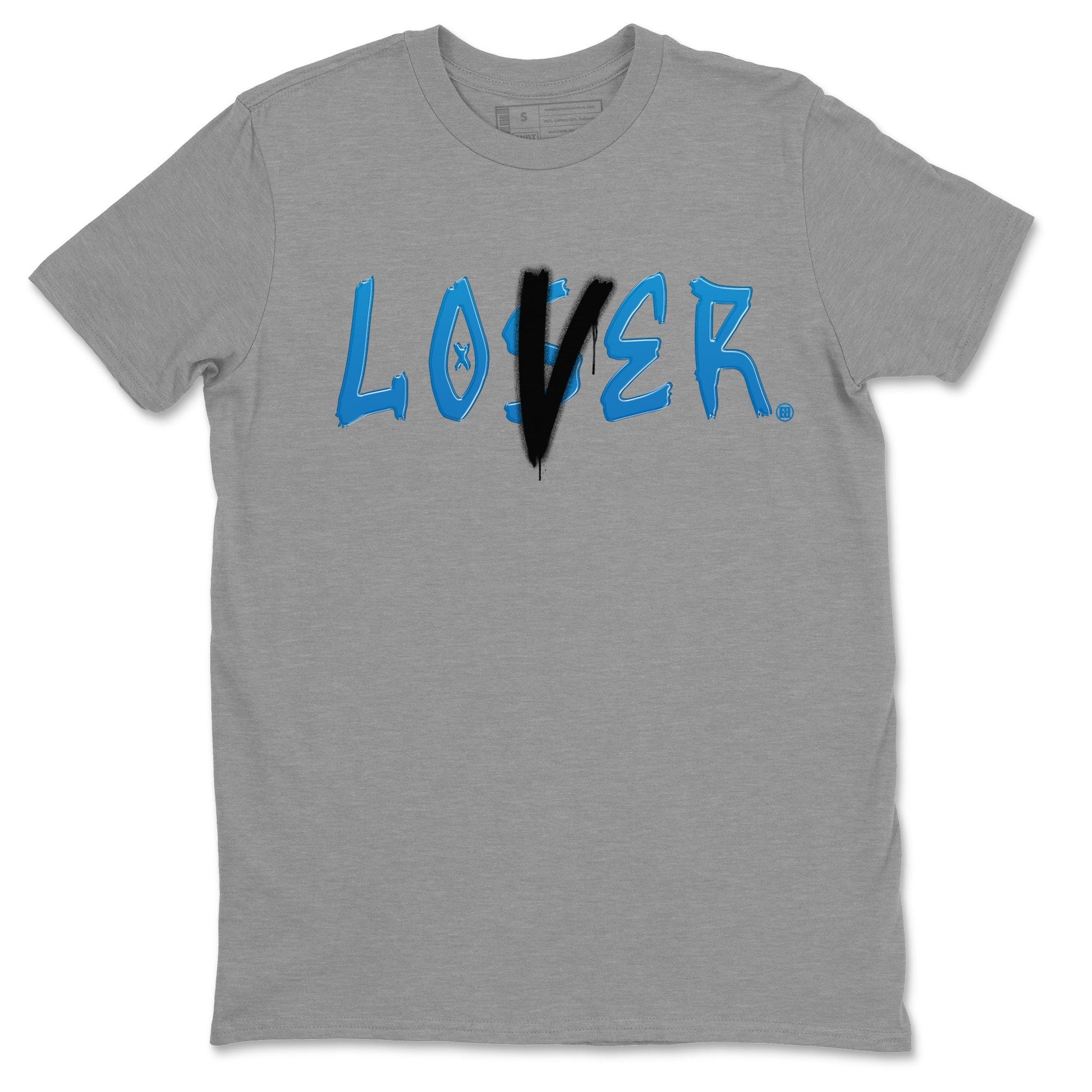 Air Jordan 1 Travis Scott Fragment Sneaker Match Tees Loser Lover Sneaker Tees Air Jordan 1 High x Travis Scott x Fragment Sneaker Release Tees Unisex Shirts Heather Grey 2