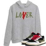 Air Jordan 1 Travis Scott Olive Sneaker Match Tees Loser Lover Sneaker Tees Air Jordan 1 Low x Travis Scott x Olive Sneaker Release Tees Unisex Shirts Heather Grey 1