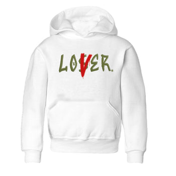 Air Jordan 1 Travis Scott Olive Sneaker Match Tees Loser Lover Sneaker Tees Air Jordan 1 Low x Travis Scott x Olive Sneaker Release Tees Kids Shirts White 2