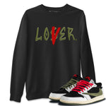 Air Jordan 1 Travis Scott Olive Sneaker Match Tees Loser Lover Sneaker Tees Air Jordan 1 Low x Travis Scott x Olive Sneaker Release Tees Unisex Shirts Black 1