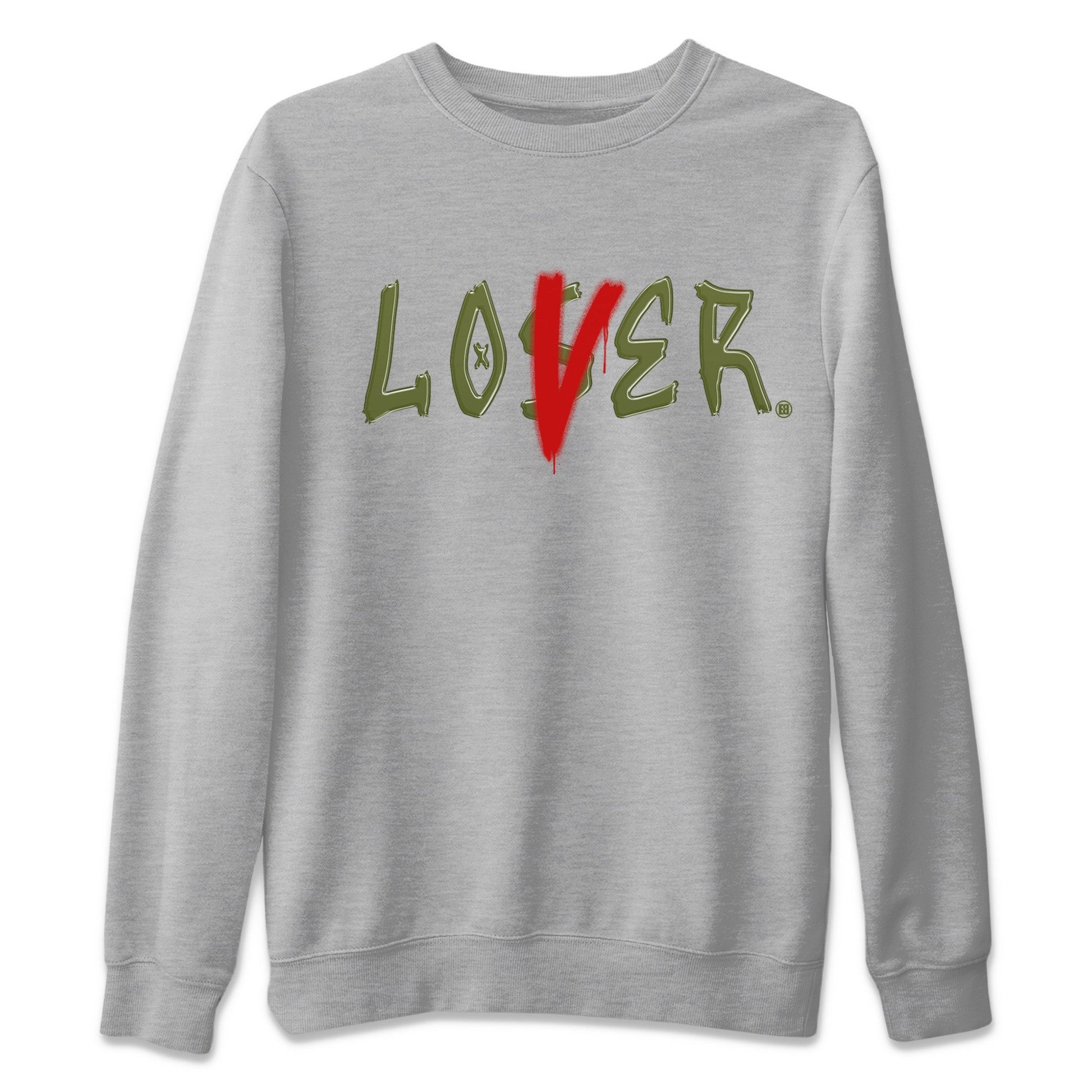 Air Jordan 1 Travis Scott Olive Sneaker Match Tees Loser Lover Sneaker Tees Air Jordan 1 Low x Travis Scott x Olive Sneaker Release Tees Unisex Shirts Heather Grey 2