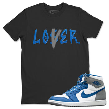 Jordan 1 True Blue Sneaker Match Tees Loser Lover Sneaker Tees Jordan 1 True Blue Sneaker Release Tees Unisex Shirts