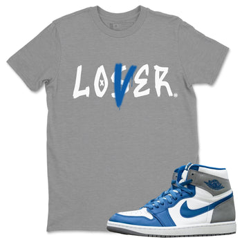 Jordan 1 True Blue Sneaker Match Tees Loser Lover Sneaker Tees Jordan 1 True Blue Sneaker Release Tees Unisex Shirts