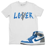 Jordan 1 True Blue Sneaker Match Tees Loser Lover Sneaker Tees Jordan 1 True Blue Sneaker Release Tees Unisex Shirts