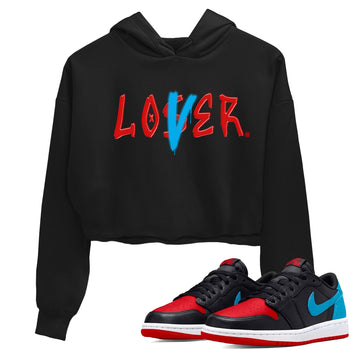Air Jordan 1 UNC to Chicago Sneaker Match Tees Loser Lover Sneaker Tees Jordan 1 Low OG WMNS UNC to Chicago SNRT Sneaker Release Tees Women's Shirts Black 1