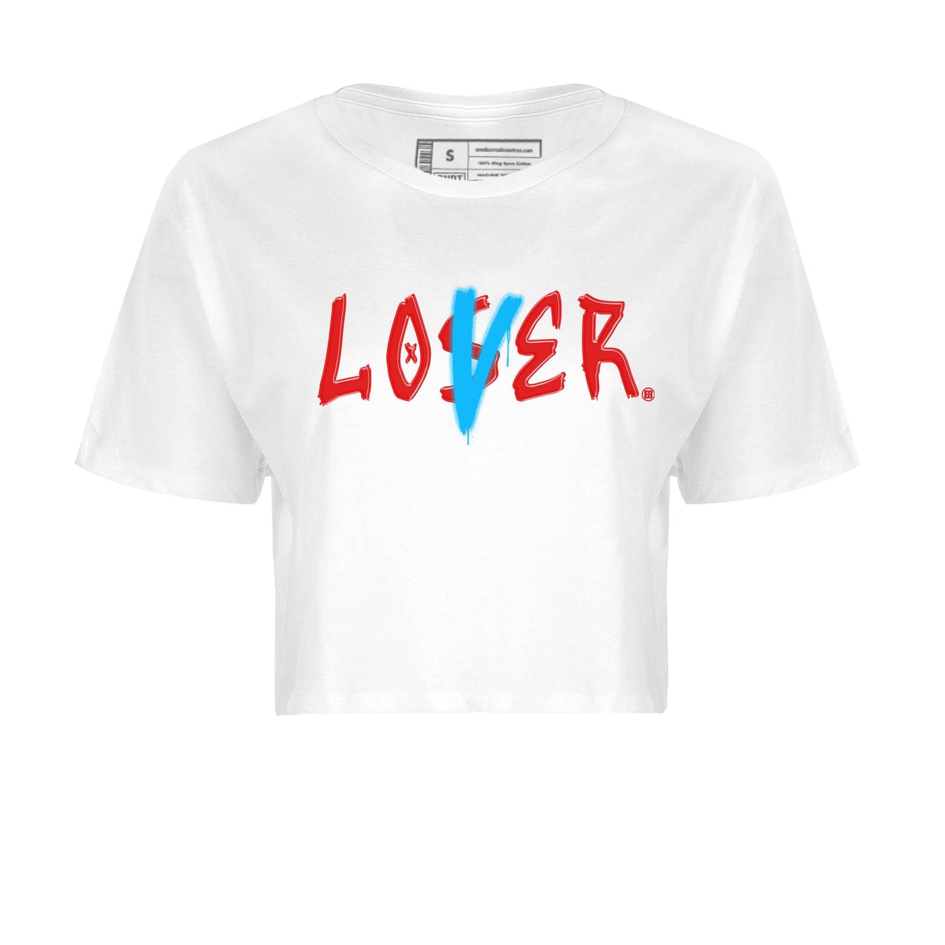 Air Jordan 1 UNC to Chicago Sneaker Match Tees Loser Lover Sneaker Tees Jordan 1 Low OG WMNS UNC to Chicago SNRT Sneaker Release Tees Women's Shirts White 2