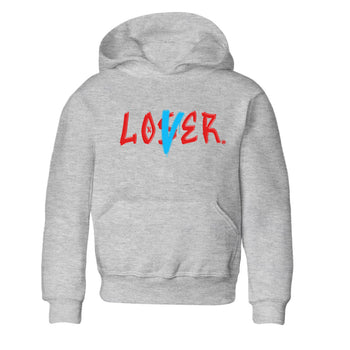 Air Jordan 1 UNC to Chicago Sneaker Match Tees Loser Lover Sneaker Tees Jordan 1 Low OG WMNS UNC to Chicago SNRT Sneaker Release Tees Kids and Baby Youth Shirts Heather Grey 2