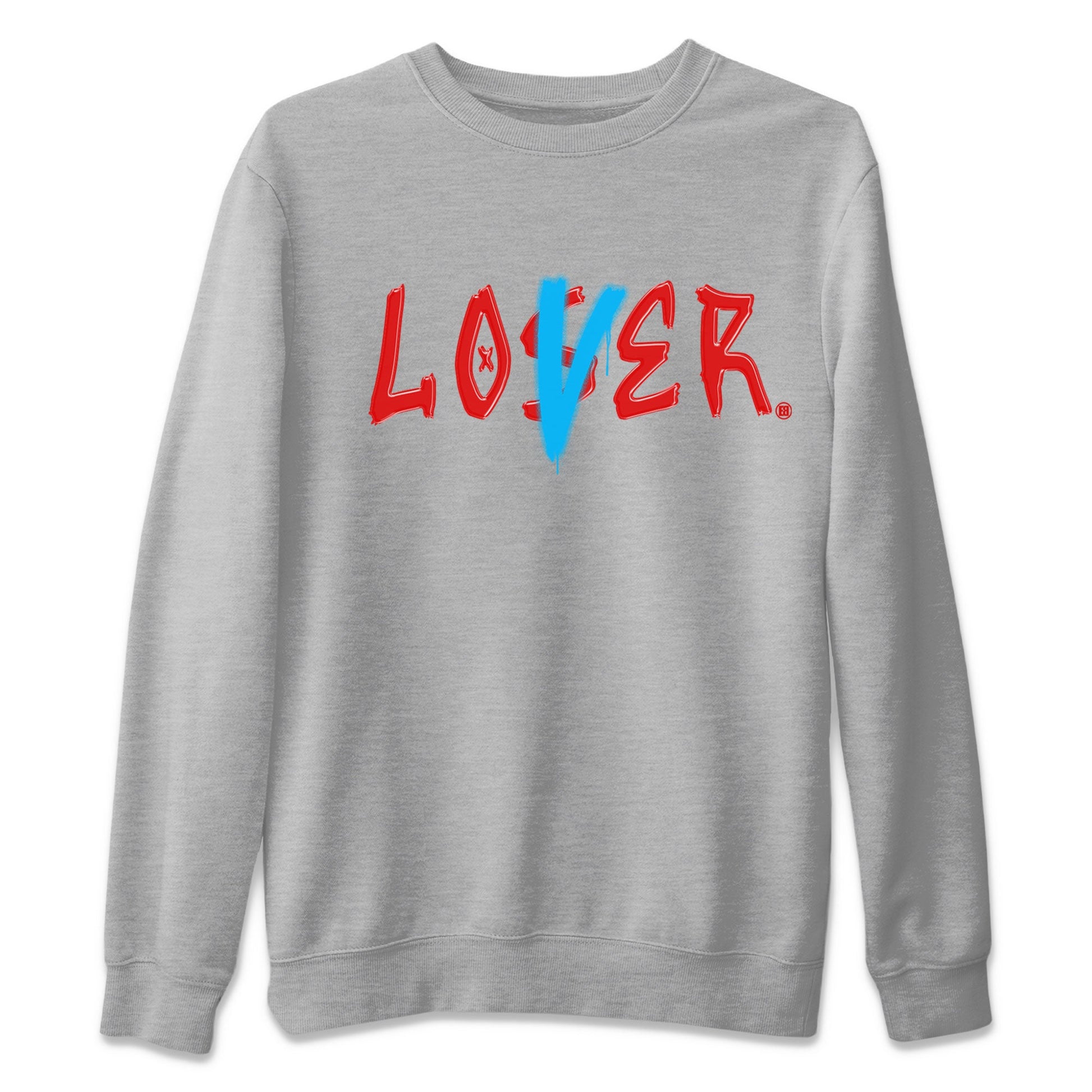 Air Jordan 1 UNC to Chicago Sneaker Match Tees Loser Lover Sneaker Tees Jordan 1 Low OG WMNS UNC to Chicago SNRT Sneaker Release Tees Unisex Shirts Heather Grey 2