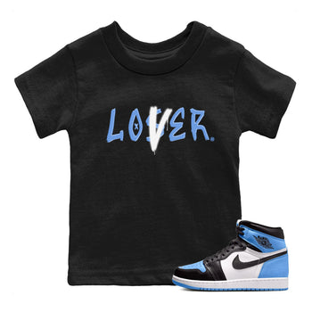 Air Jordan 1 UNC Toe shirt to match jordans Loser Lover sneaker tees Air Jordan 1 Retro High OG UNC Toe SNRT Sneaker Release Tees Baby Toddler Black 1 T-Shirt