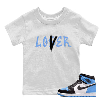 Air Jordan 1 UNC Toe shirt to match jordans Loser Lover sneaker tees Air Jordan 1 Retro High OG UNC Toe SNRT Sneaker Release Tees Baby Toddler White 1 T-Shirt