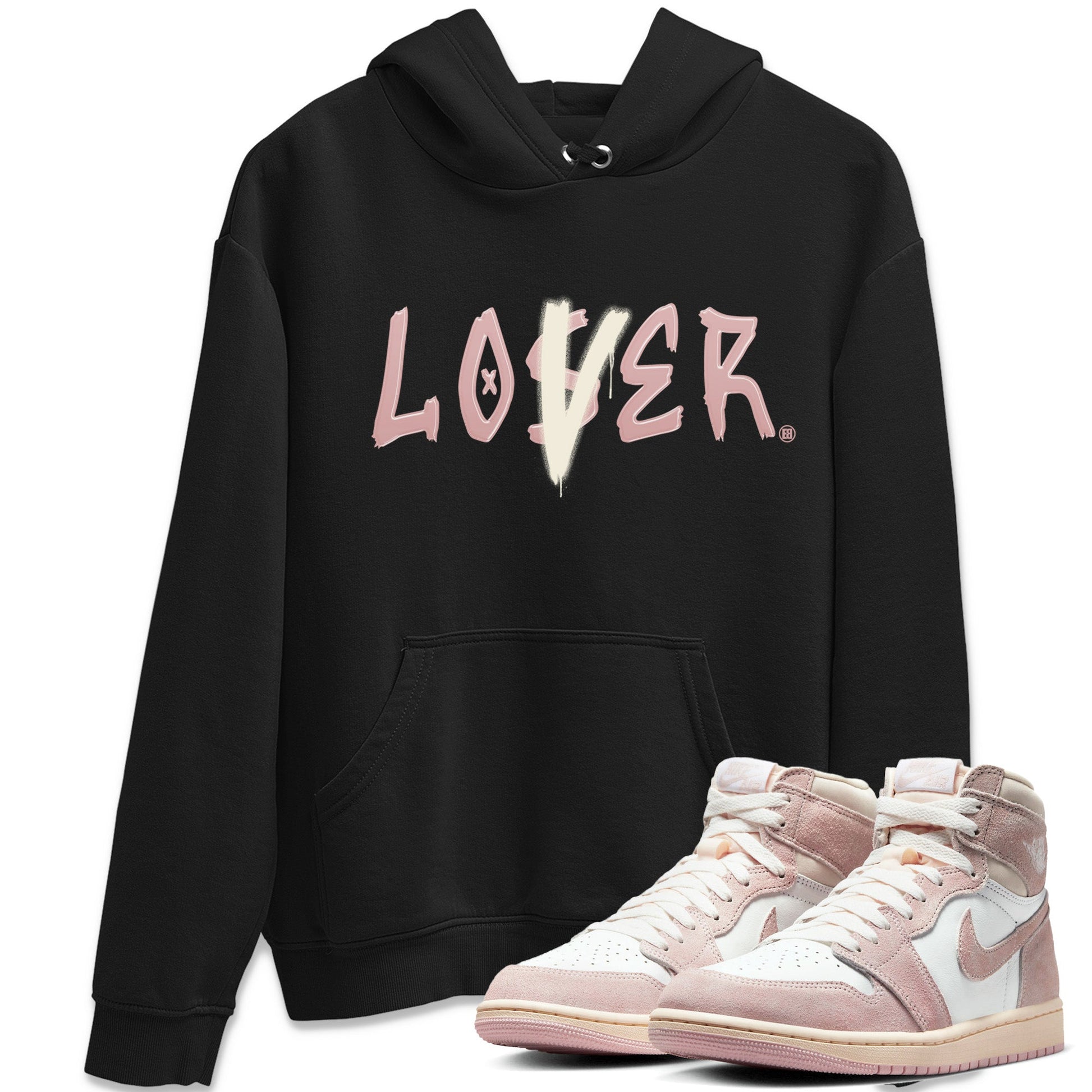 Air Jordan 1 Washed Pink Sneaker Match Tees Loser Lover Sneaker Tees Air Jordan 1 High OG WMNS Washed Pink Sneaker Release Tees Unisex Shirts Black 1