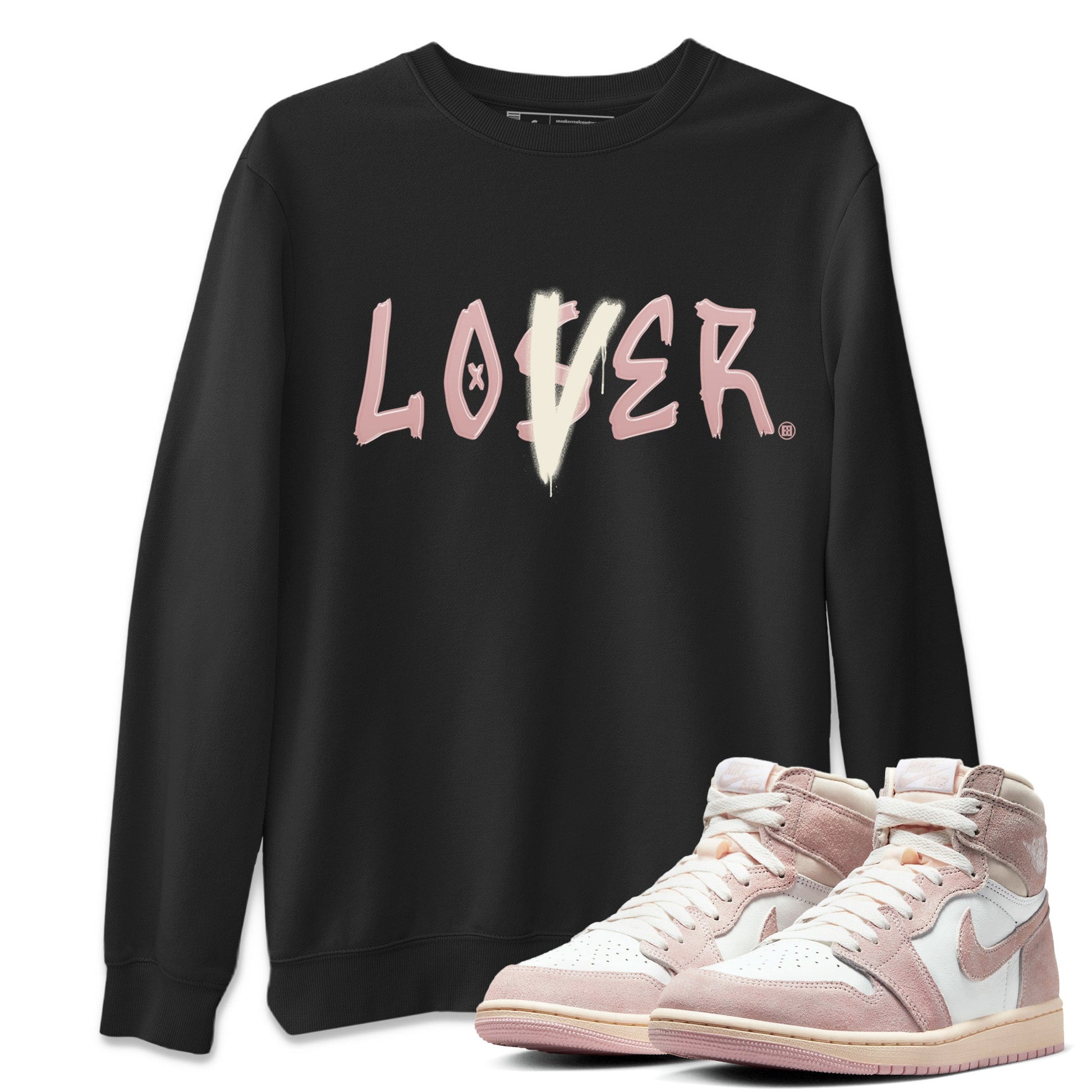 Air Jordan 1 Washed Pink Sneaker Match Tees Loser Lover Sneaker Tees Air Jordan 1 High OG WMNS Washed Pink Sneaker Release Tees Unisex Shirts Black 1