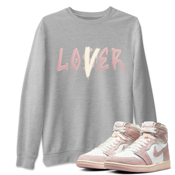 Air Jordan 1 Washed Pink Sneaker Match Tees Loser Lover Sneaker Tees Air Jordan 1 High OG WMNS Washed Pink Sneaker Release Tees Unisex Shirts Heather Grey 1