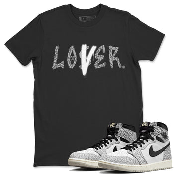 Jordan 1 White Cement Sneaker Match Tees Loser Lover Sneaker Tees Jordan 1 White Cement Sneaker Release Tees Unisex Shirts