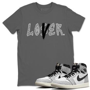 Jordan 1 White Cement Sneaker Match Tees Loser Lover Sneaker Tees Jordan 1 White Cement Sneaker Release Tees Unisex Shirts