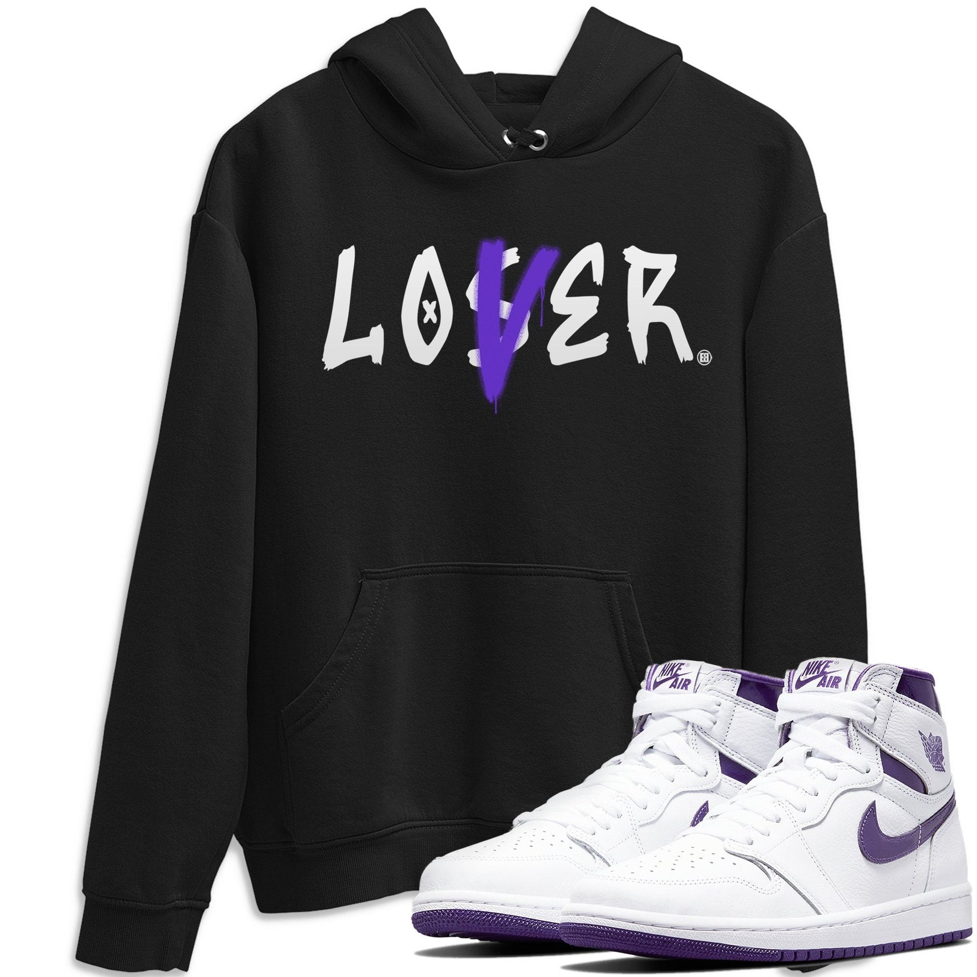 Jordan 1 WMNS Court Purple Sneaker Match Tees Loser Lover Sneaker Tees Jordan 1 WMNS Court Purple Sneaker Release Tees Unisex Shirts