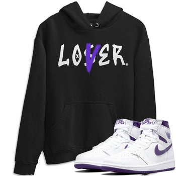 Jordan 1 WMNS Court Purple Sneaker Match Tees Loser Lover Sneaker Tees Jordan 1 WMNS Court Purple Sneaker Release Tees Unisex Shirts