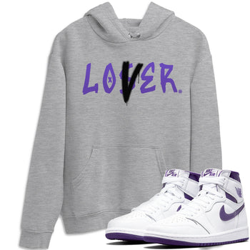 Jordan 1 WMNS Court Purple Sneaker Match Tees Loser Lover Sneaker Tees Jordan 1 WMNS Court Purple Sneaker Release Tees Unisex Shirts