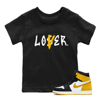 Jordan 1 High OG Yellow Ochre Shirt To Match Jordans Loser Lover Streetwear Fashion Air Jordan 1 Yellow Ochre SNRT sneaker release tees baby toddler Black 1 cotton Shirt
