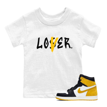 Jordan 1 High OG Yellow Ochre Shirt To Match Jordans Loser Lover Streetwear Fashion Air Jordan 1 Yellow Ochre SNRT sneaker release tees baby toddler White 1 cotton Shirt
