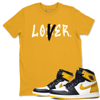 Jordan 1 High OG Yellow Ochre Shirt To Match Jordans Loser Lover Streetwear Fashion Air Jordan 1 Yellow Ochre SNRT Sneaker Release Tees unisex cotton Gold 1 crew neck shirt