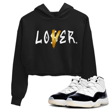 Air Jordan 11 Gratitude shirt to match jordans Loser Lover sneaker tees Jordan 11 Retro Gratitude SNRT Sneaker Tees Black 1 Crop T-Shirt