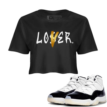 Air Jordan 11 Gratitude shirt to match jordans Loser Lover sneaker tees Jordan 11 Retro Gratitude SNRT Sneaker Tees Black 1 Crop T-Shirt