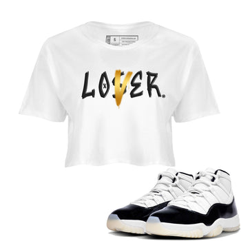 Air Jordan 11 Gratitude shirt to match jordans Loser Lover sneaker tees Jordan 11 Retro Gratitude SNRT Sneaker Tees White 1 Crop T-Shirt