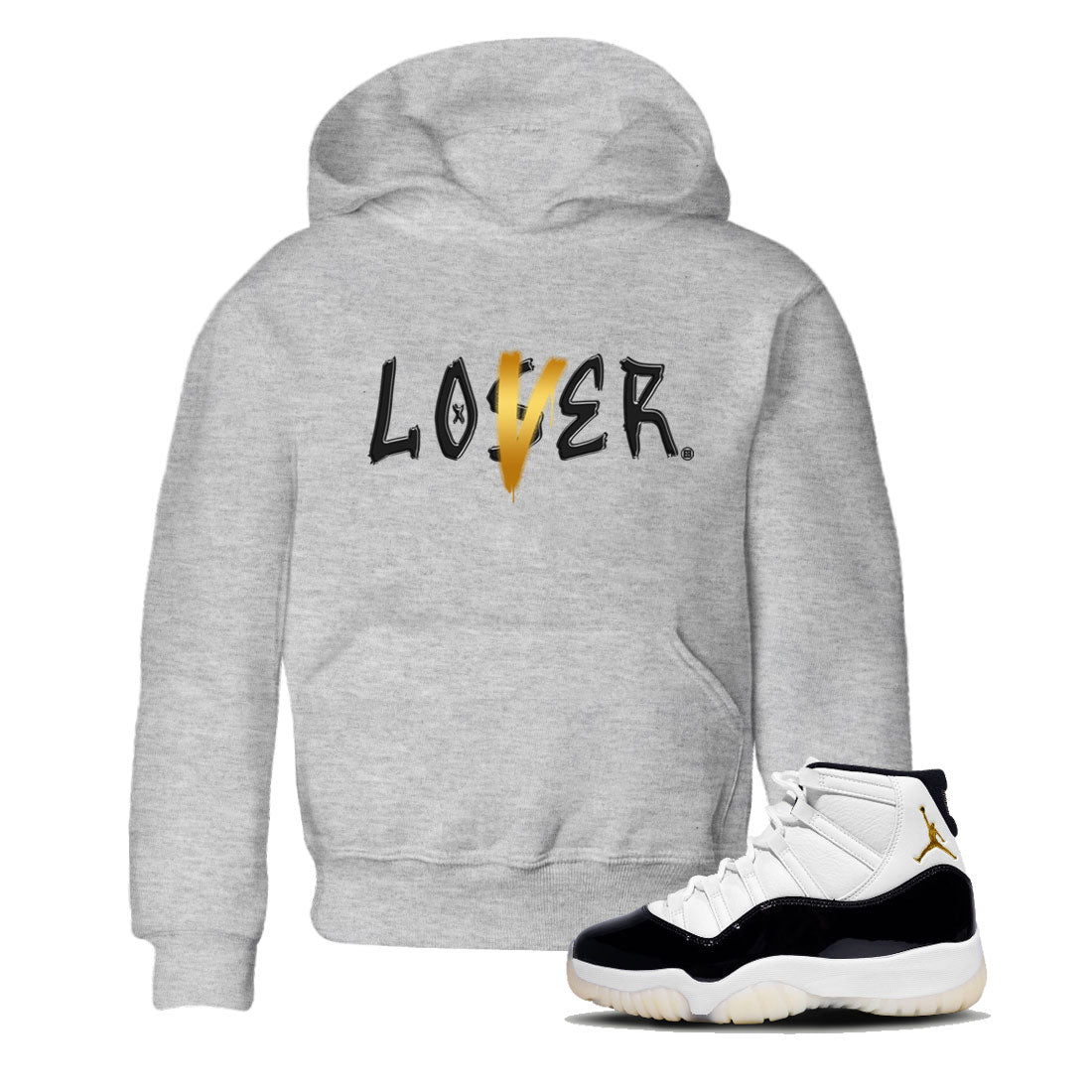 Air Jordan 11 Gratitude shirt to match jordans Loser Lover sneaker tees Jordan 11 Retro Gratitude SNRT Sneaker Tees Baby Toddler Heather Grey 1 T-Shirt