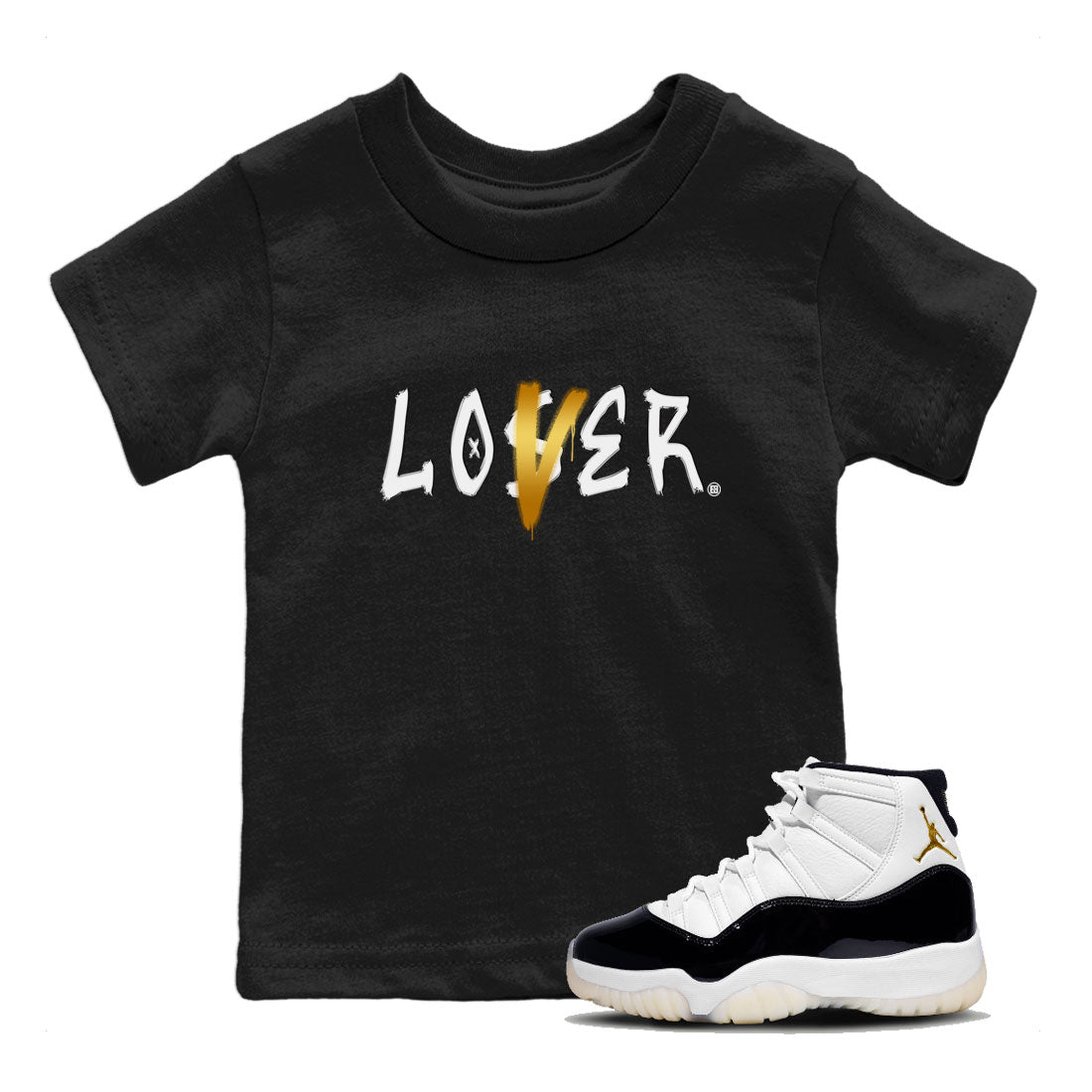 Air Jordan 11 Gratitude shirt to match jordans Loser Lover sneaker tees Jordan 11 Retro Gratitude SNRT Sneaker Tees Baby Toddler Black 1 T-Shirt