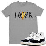 Air Jordan 11 Gratitude shirt to match jordans Loser Lover sneaker tees Jordan 11 Retro Gratitude SNRT Sneaker Tees Unisex Streetwear Clothing Heather Grey 1 T-Shirt