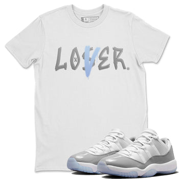 Air Jordan 11 White Cement Sneaker Match Tees Loser Lover Sneaker Tees Air Jordan 11 Retro White Cement Sneaker Release Tees Unisex Shirts White 1