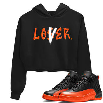 Air Jordan 12 Brilliant Orange Sneaker Match Tees Loser Lover Sneaker Tees 12s Brilliant Orange Tee Women's Shirts Black 1