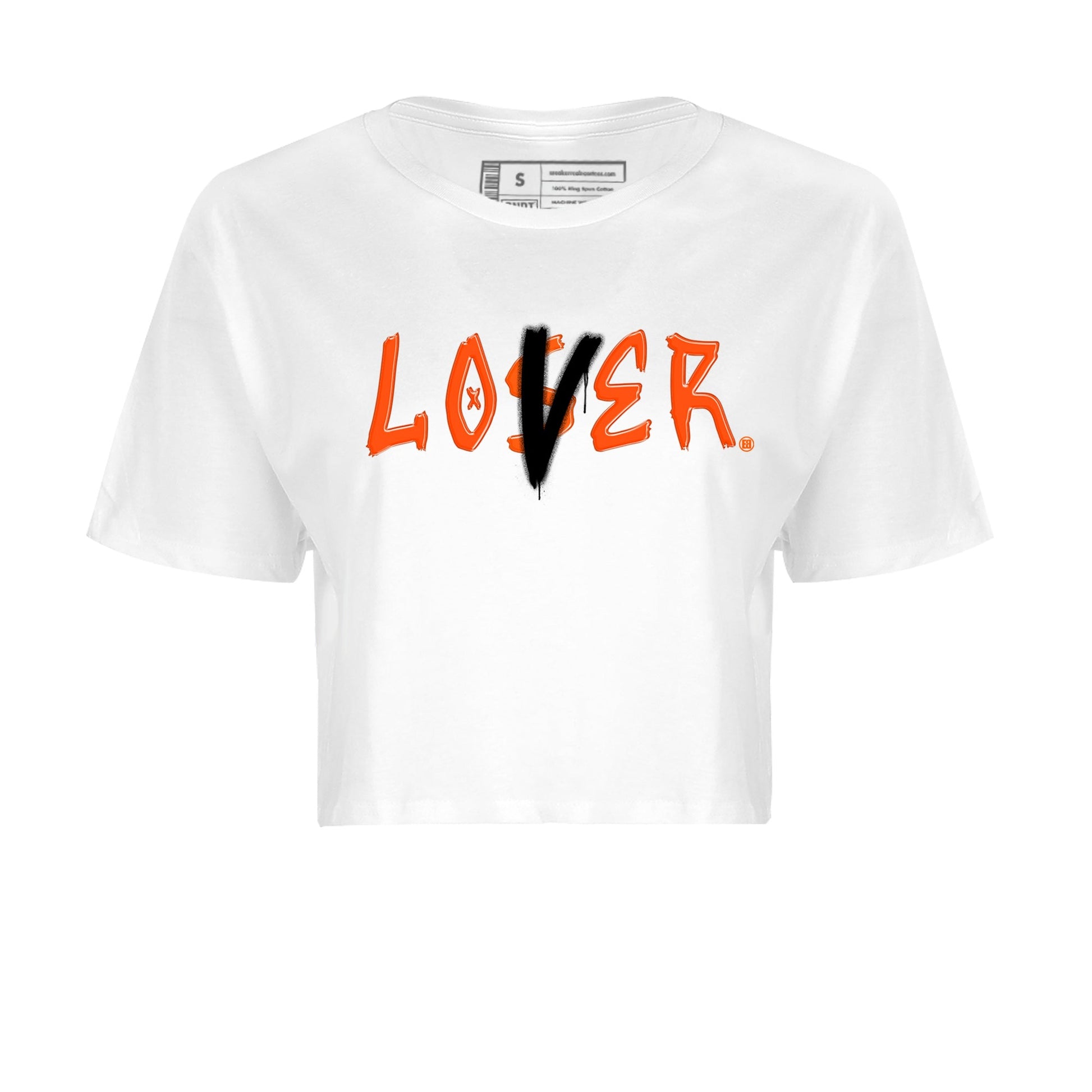 Air Jordan 12 Brilliant Orange Sneaker Match Tees Loser Lover Sneaker Tees 12s Brilliant Orange Tee Women's Shirts White 2
