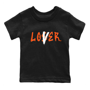 Air Jordan 12 Brilliant Orange Sneaker Match Tees Loser Lover Sneaker Tees 12s Brilliant Orange Tee Kids Shirts Black 2