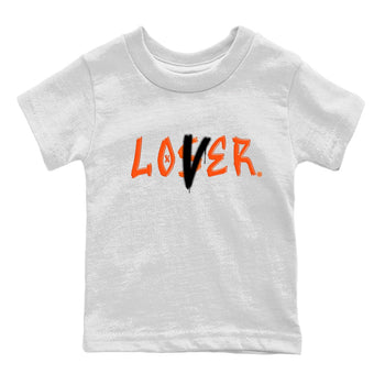 Air Jordan 12 Brilliant Orange Sneaker Match Tees Loser Lover Sneaker Tees 12s Brilliant Orange Tee Kids Shirts White 2