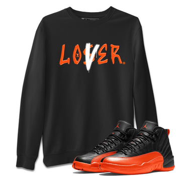 Air Jordan 12 Brilliant Orange Sneaker Match Tees Loser Lover Sneaker Tees 12s Brilliant Orange Tee Unisex Shirts Black 1