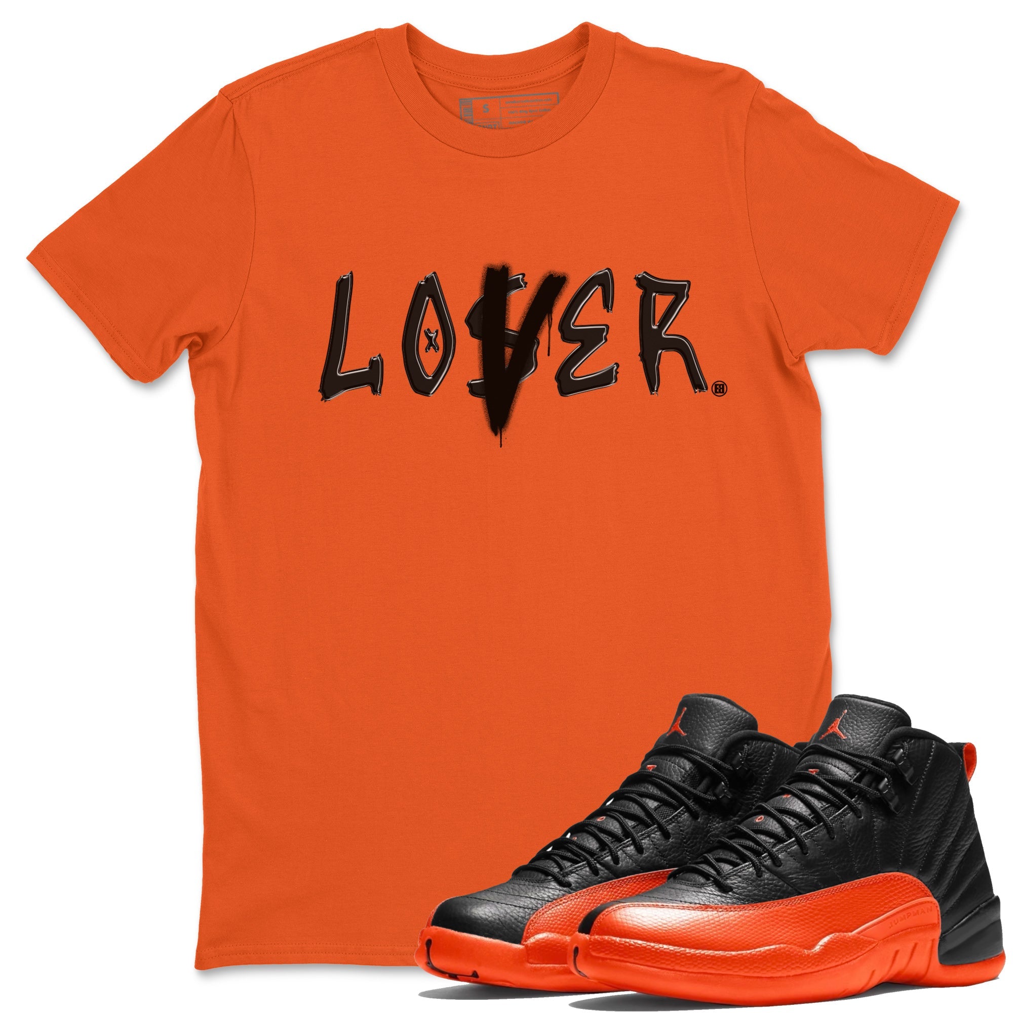 Air Jordan 12 Brilliant Orange Sneaker Match Tees Loser Lover Sneaker Tees 12s Brilliant Orange Tee Unisex Shirts Orange 1