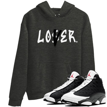 Air Jordan 13 Black Flint Sneaker Match Tees Loser Lover Sneaker Tees Air Jordan 13 Retro Black Flint Sneaker Release Tees Unisex Shirts Charcoal Heather 1