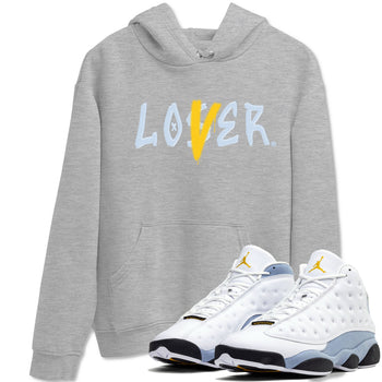 13s Blue Grey shirt to match jordans Loser Lover sneaker tees Air Jordan 13 Retro Blue Grey SNRT Sneaker Release Tees unisex cotton Heather Grey 1 crew neck shirt