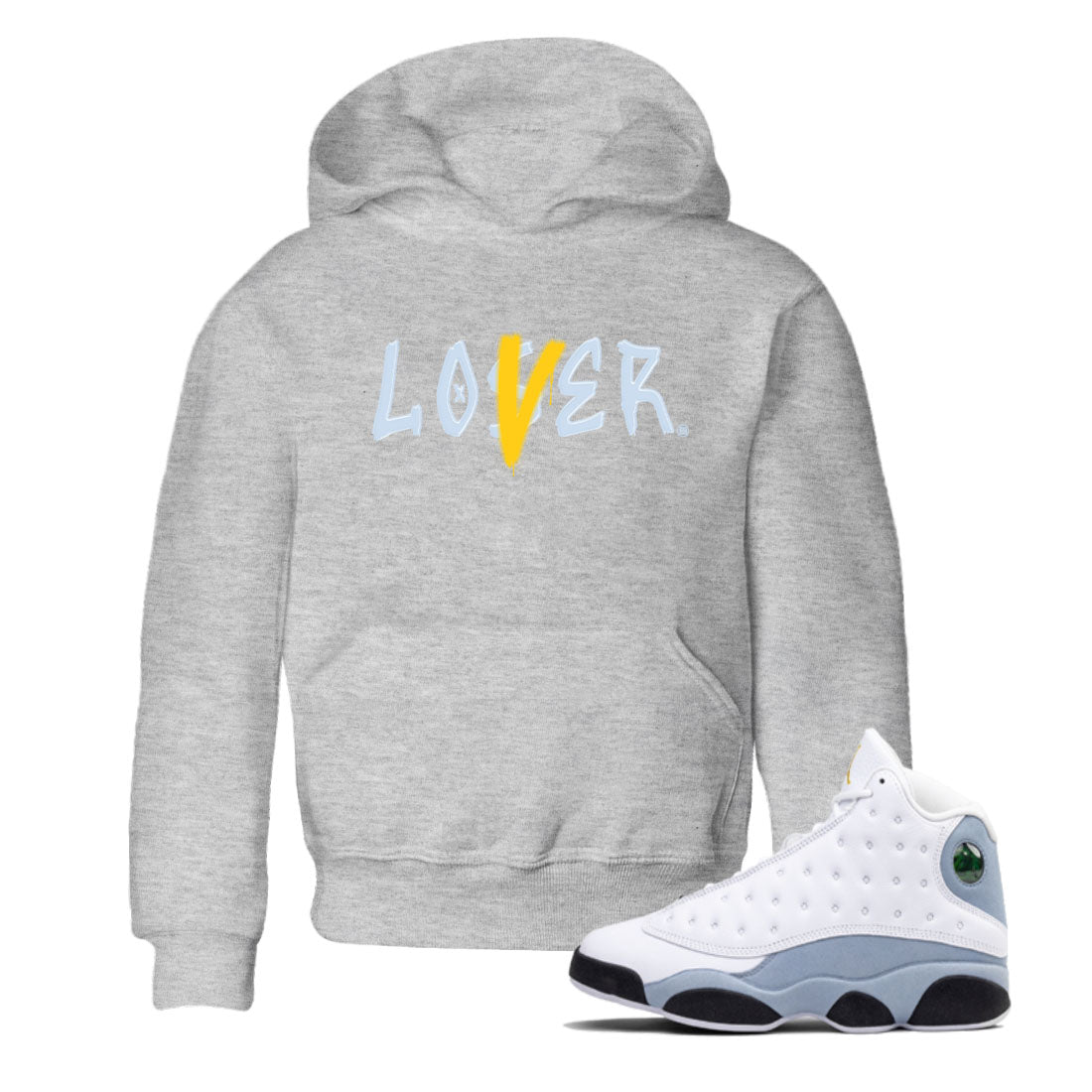 13s Blue Grey shirt to match jordans Loser Lover sneaker tees Air Jordan 13 Retro Blue Grey SNRT sneaker release tees baby toddler Heather Grey 1 cotton Shirt