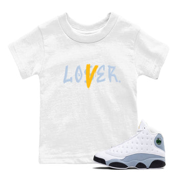 13s Blue Grey shirt to match jordans Loser Lover sneaker tees Air Jordan 13 Retro Blue Grey SNRT sneaker release tees baby toddler White 1 cotton Shirt