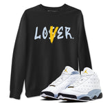 13s Blue Grey shirt to match jordans Loser Lover sneaker tees Air Jordan 13 Retro Blue Grey SNRT Sneaker Release Tees unisex cotton Black 1 crew neck shirt