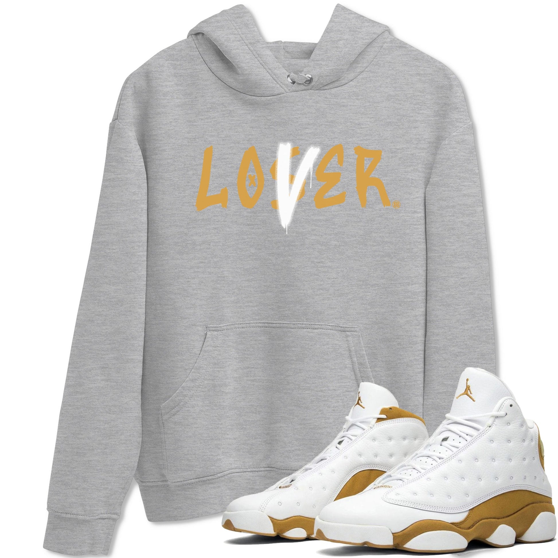 Jordan 13 Retro Wheat shirt to match jordans Loser Lover sneaker tees Air Jordan 13 Wheat SNRT Sneaker Tees Sneaker Matching Clothing Brand Unisex Sneaker Tee Heather Grey 1 T-Shirt