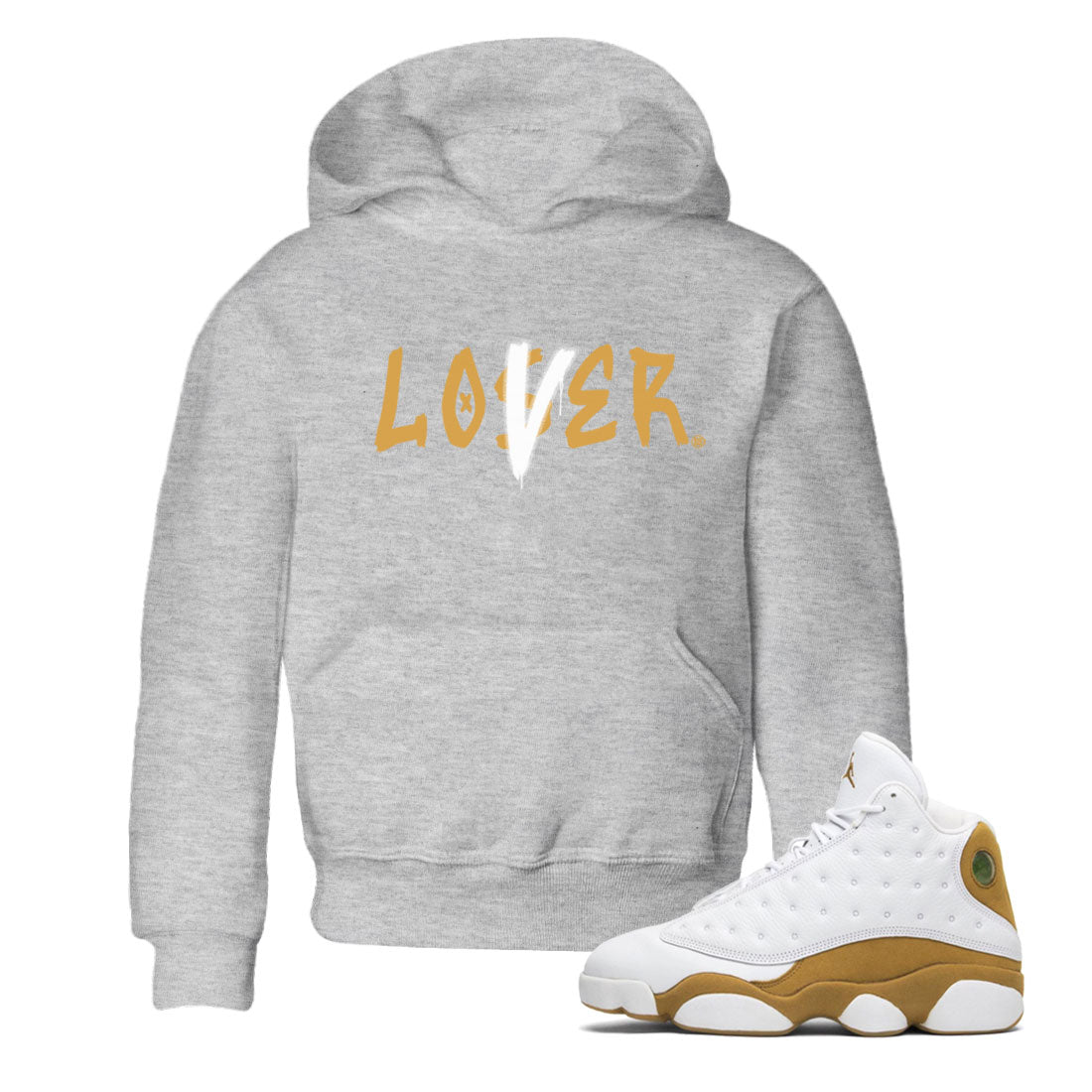 Jordan 13 Retro Wheat shirt to match jordans Loser Lover sneaker tees Air Jordan 13 Wheat SNRT Sneaker Tees Sneaker Matching Clothing Brand Baby Toddler Heather Grey 1 T-Shirt