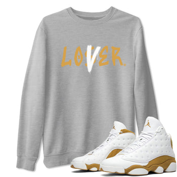 Jordan 13 Retro Wheat shirt to match jordans Loser Lover sneaker tees Air Jordan 13 Wheat SNRT Sneaker Tees Sneaker Matching Clothing Brand Unisex Sneaker Tee Heather Grey 1 T-Shirt