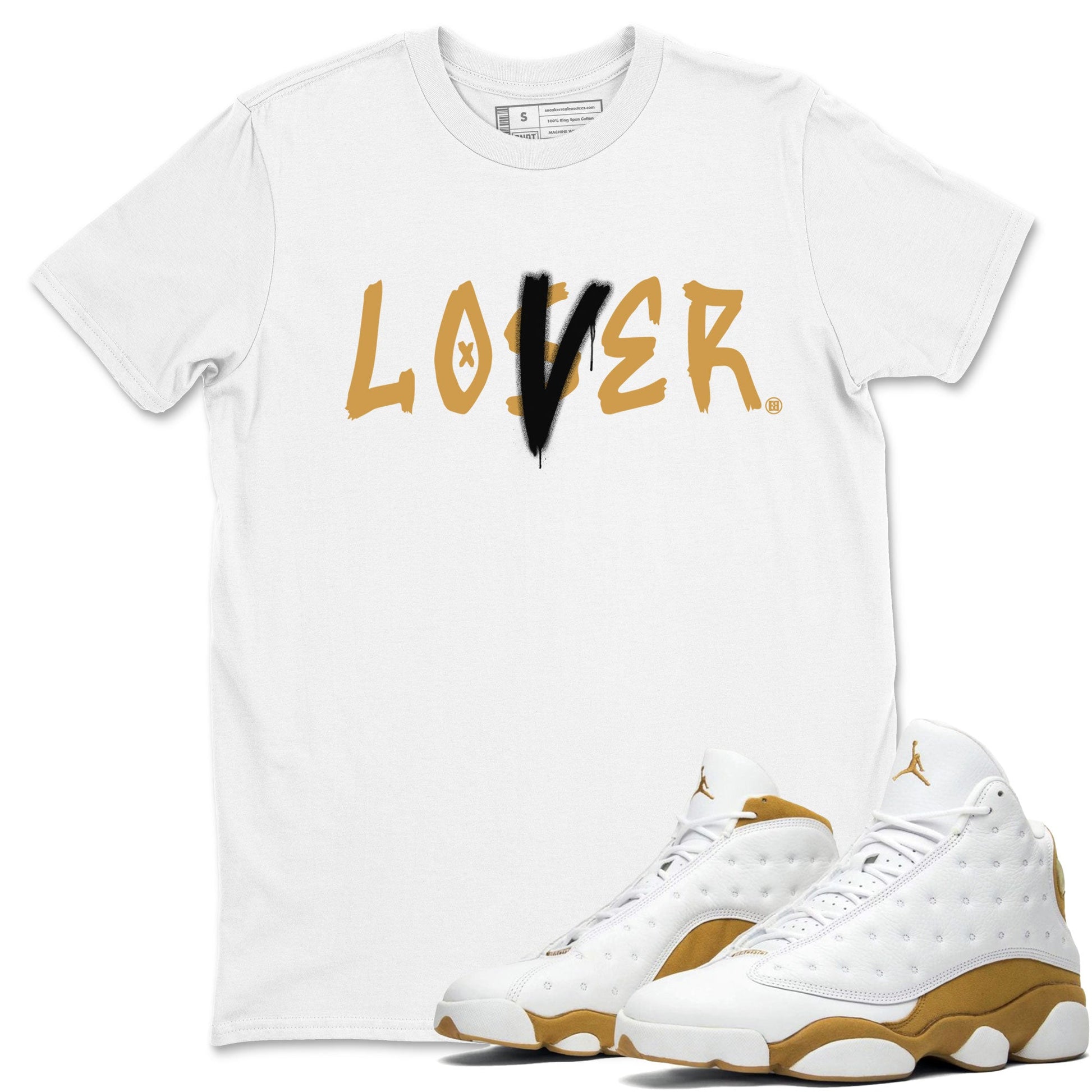 Jordan 13 Retro Wheat shirt to match jordans Loser Lover sneaker tees Air Jordan 13 Wheat SNRT Sneaker Tees Sneaker Matching Clothing Brand Unisex Sneaker Tee White 1 T-Shirt