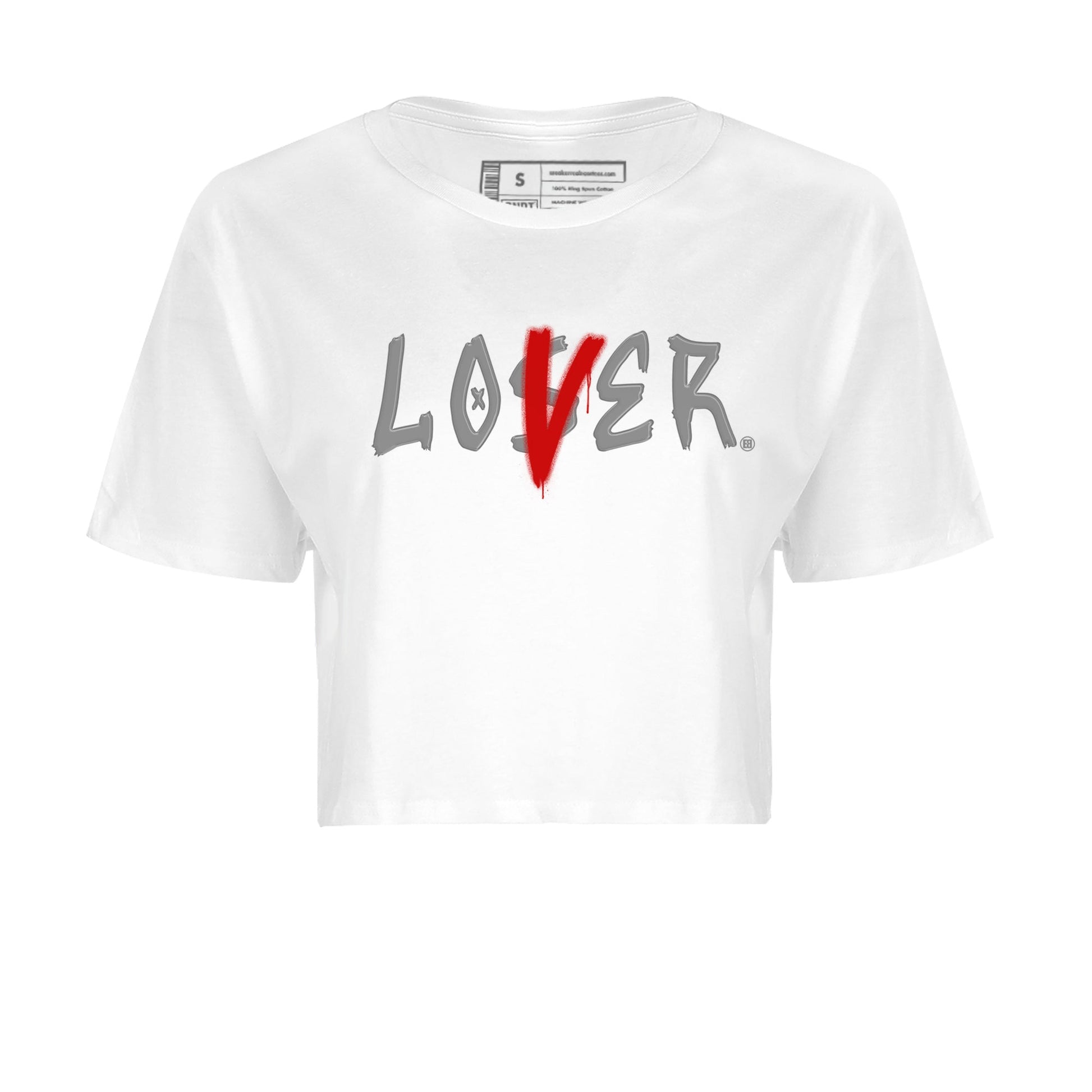 Air Jordan 13 Wolf Grey Sneaker Match Tees Loser Lover Sneaker Tees 13s Wolf Grey SNRT Sneaker Release Tees Women's Shirts White 2