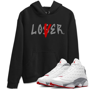 Air Jordan 13 Wolf Grey Sneaker Match Tees Loser Lover Sneaker Tees 13s Wolf Grey SNRT Sneaker Release Tees Unisex Shirts Black 1
