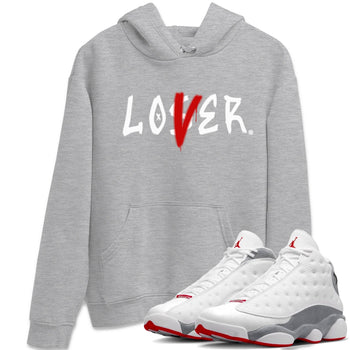 Air Jordan 13 Wolf Grey Sneaker Match Tees Loser Lover Sneaker Tees 13s Wolf Grey SNRT Sneaker Release Tees Unisex Shirts Heather Grey 1